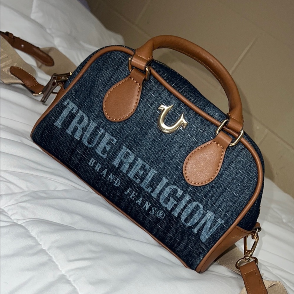 True Religion Denim and Tan Women's Bag
